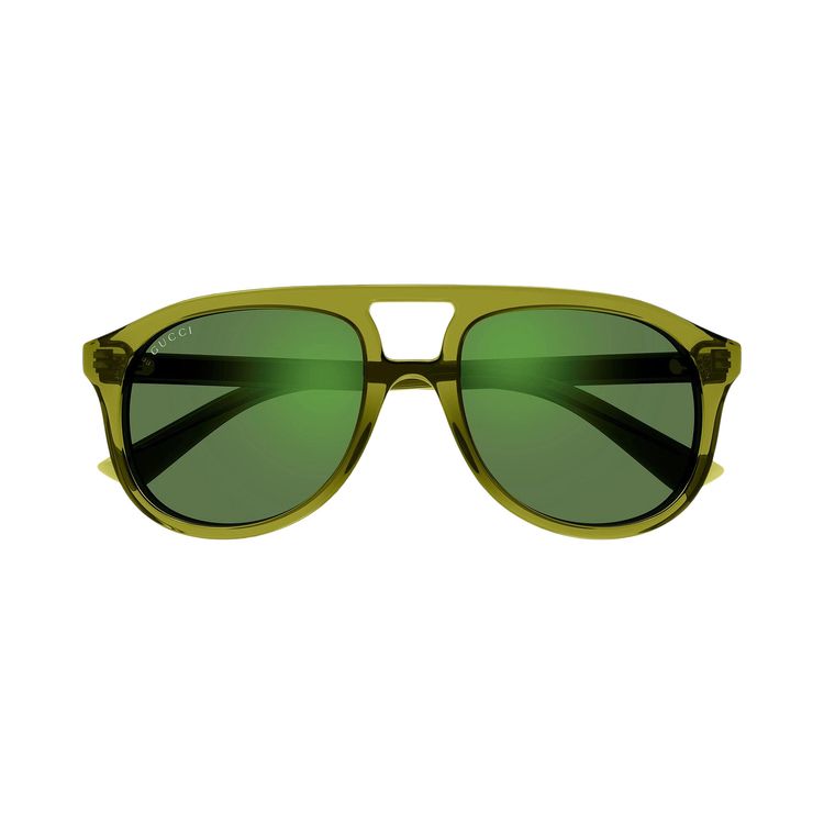 Gucci Aviator Style Sunglasses Green