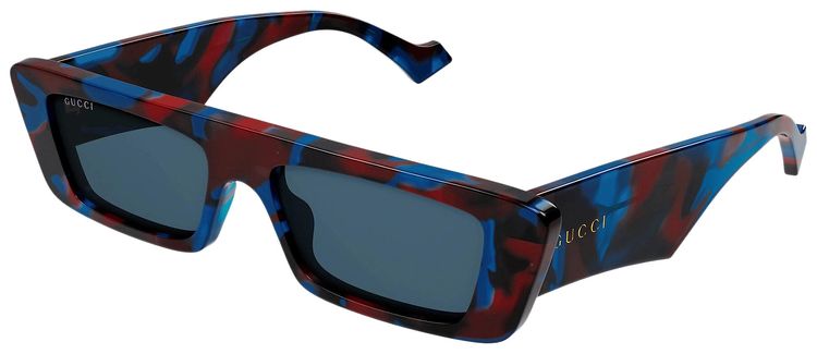 Gucci Flattop Frame Sunglasses HavanaBlue