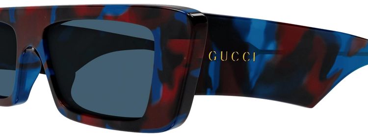 Gucci Flattop Frame Sunglasses HavanaBlue