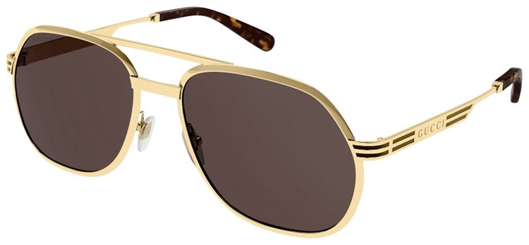 Gucci Aviator Sunglasses GoldBrown