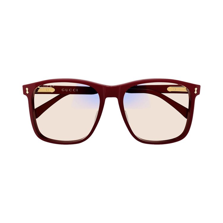 Gucci Square Glasses BurgundyYellow