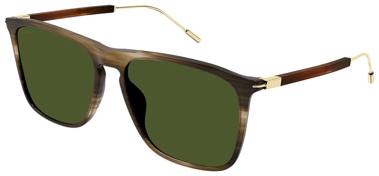 Gucci Square Sunglasses HavanaGoldGreen