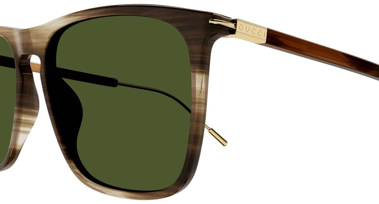 Gucci Square Sunglasses HavanaGoldGreen
