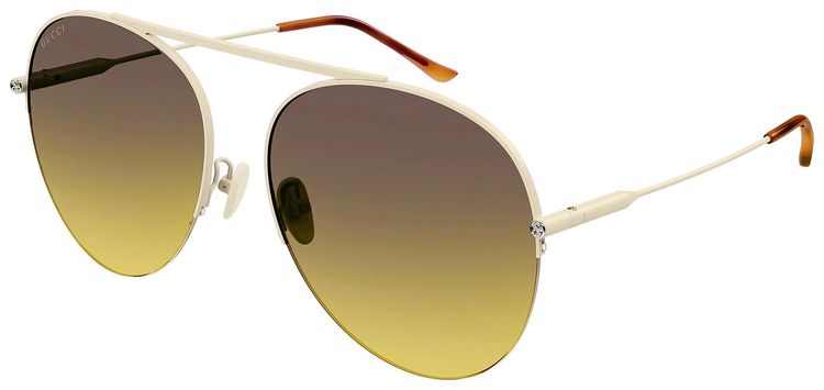 Gucci Round Sunglasses IvoryBrown
