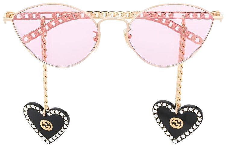 Gucci Cat Eye Glasses GoldPink