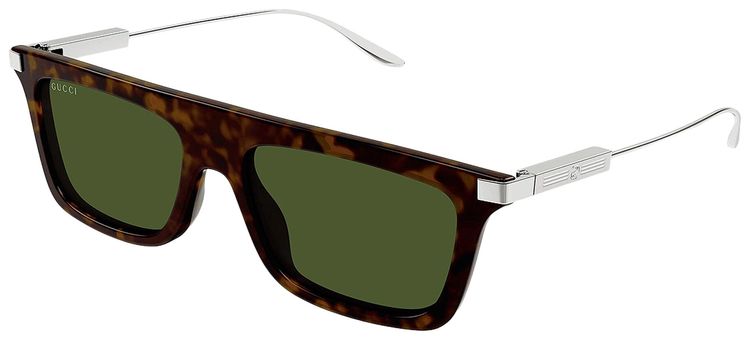 Gucci Square Sunglasses HavanaSilverGreen