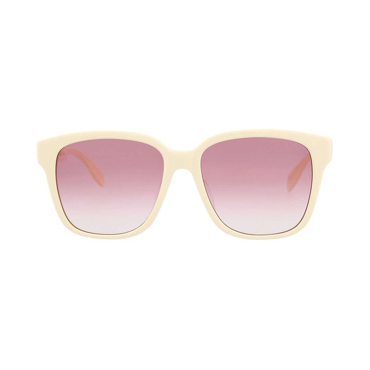 Alexander McQueen Square Sunglasses WhitePink