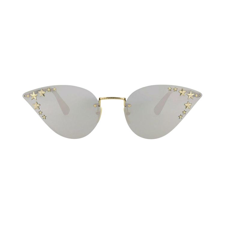 Gucci Cat Eye Glasses GoldSilver
