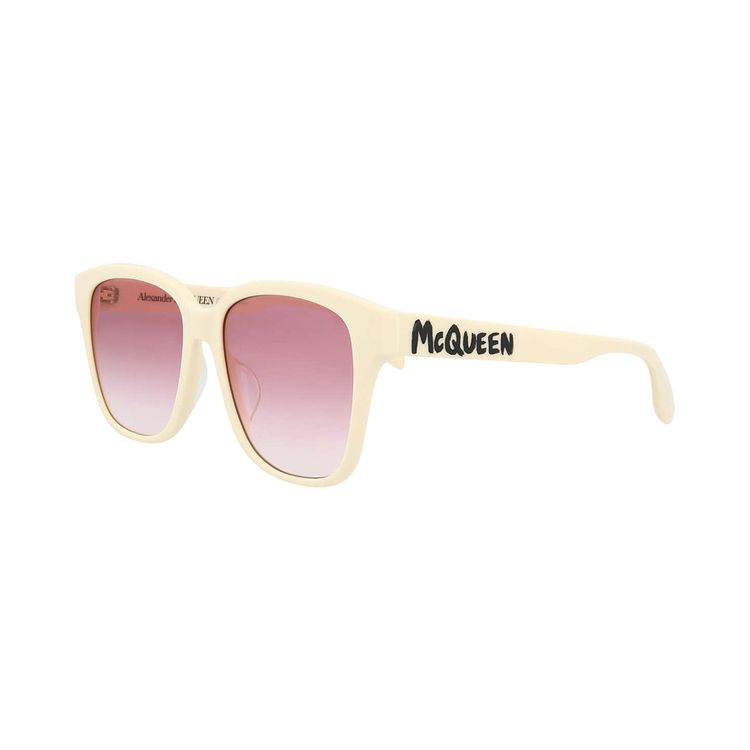 Alexander McQueen Square Sunglasses WhitePink