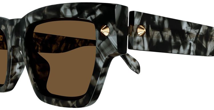 Alexander McQueen Square Sunglasses HavanaBrown