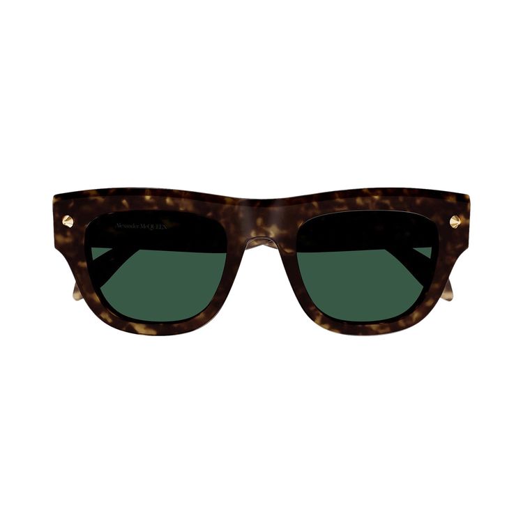 Alexander McQueen Square Sunglasses HavanaGreen