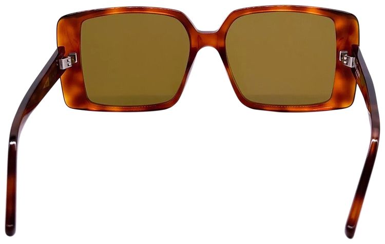 Saint Laurent Square Sunglasses HavanaBrown