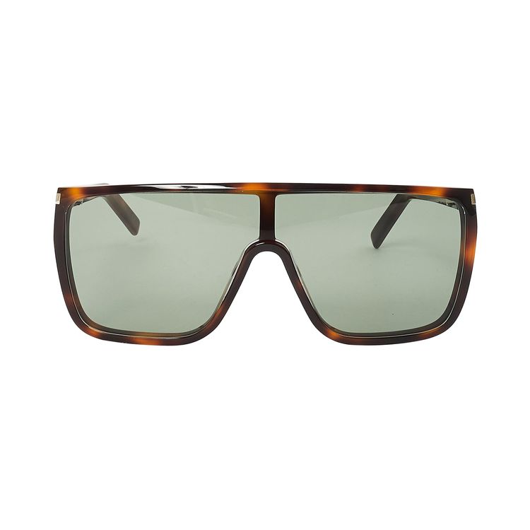Saint Laurent Mask Sunglasses HavanaGreen
