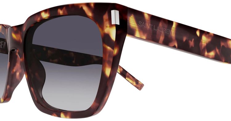 Saint Laurent Square Sunglasses HavanaGrey