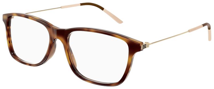 Gucci Square Eyeglasses HavanaGold