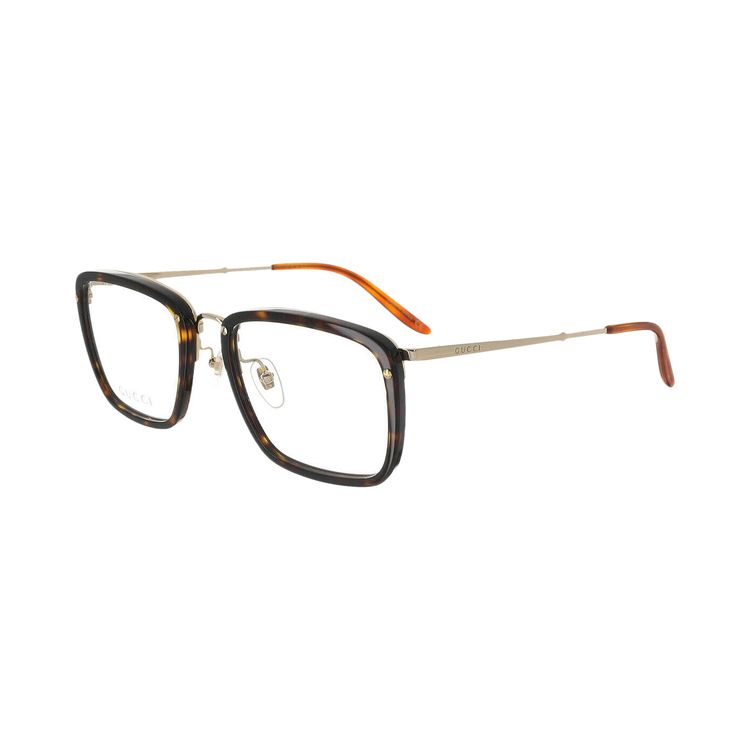 Gucci Square Eyeglasses HavanaGold