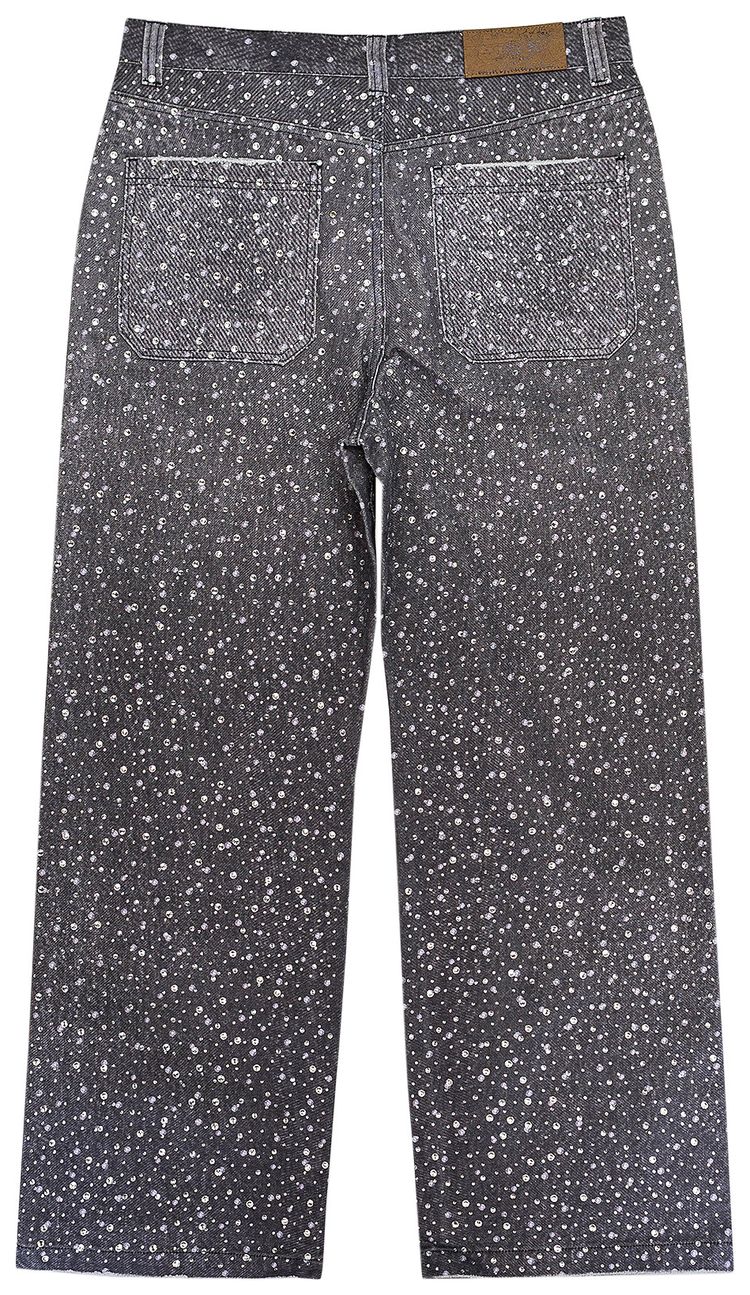 Birth Of Royal Child Diamond Denim Straight Fit Jeans Black