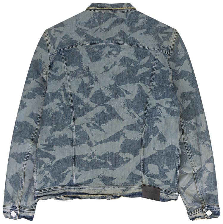 PURPLE BRAND Laser Wrinkled Denim Jacket Indigo