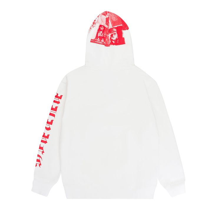 PURPLE BRAND French Terry Pullover Hoodie White