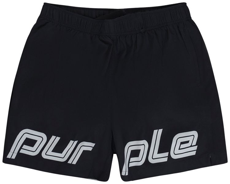 PURPLE BRAND Polyester All Round Short Black