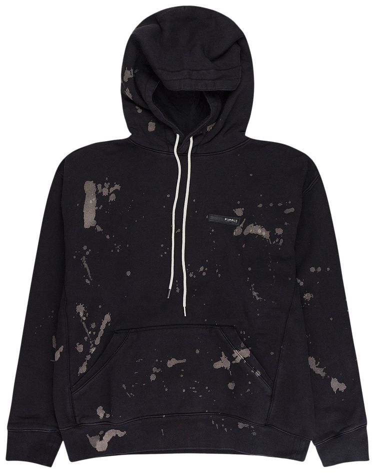PURPLE BRAND Heavy Dry Fleece Pullover Hoodie Black