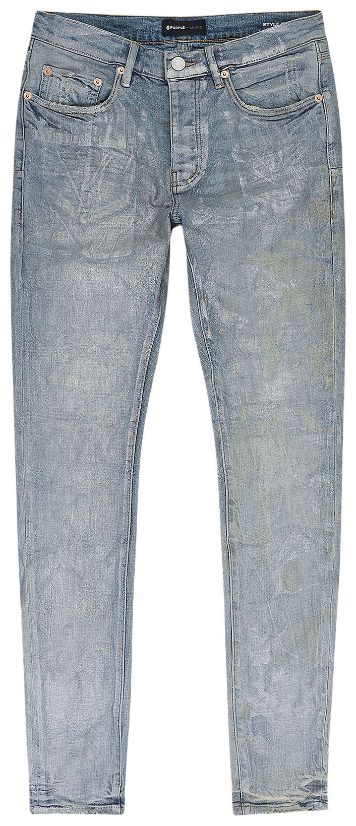 PURPLE BRAND Iridescent Pearl Skinny Jeans Indigo