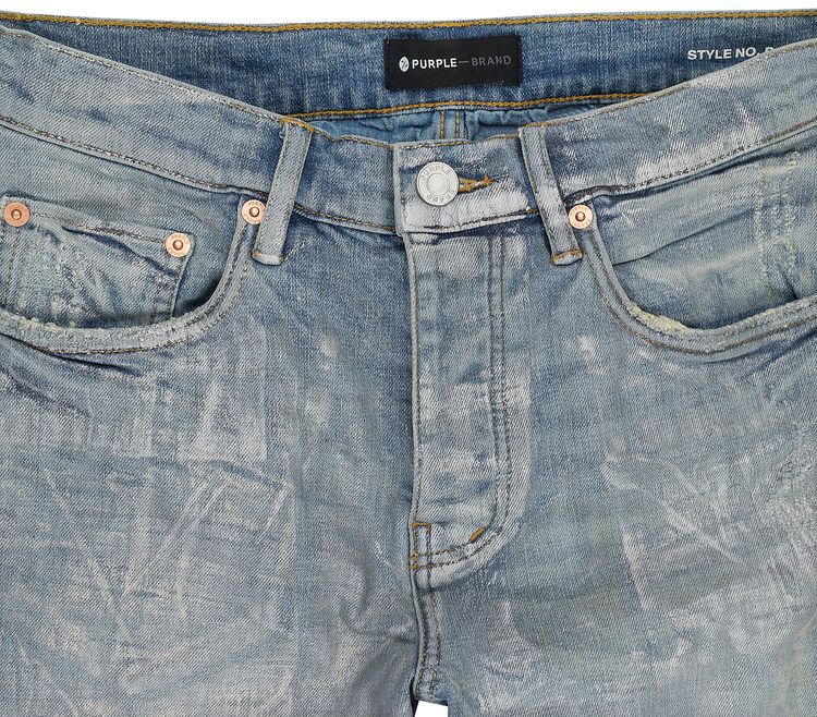 PURPLE BRAND Iridescent Pearl Skinny Jeans Indigo