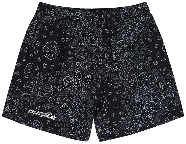 PURPLE BRAND Polyester All Round Short Black