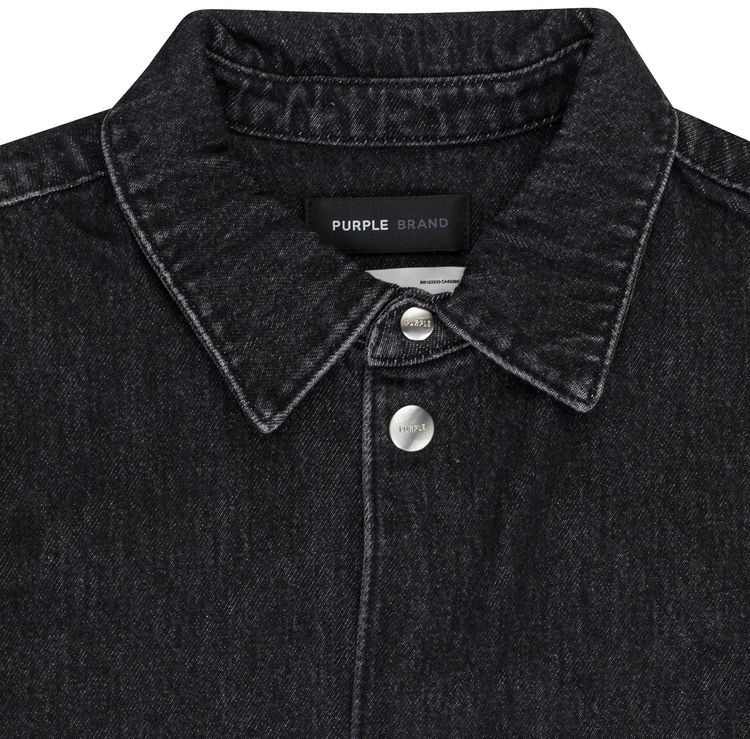 PURPLE BRAND Short Sleeve Shirt Black