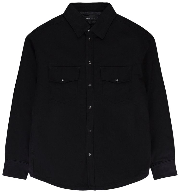 PURPLE BRAND Padded Western Jacket Black