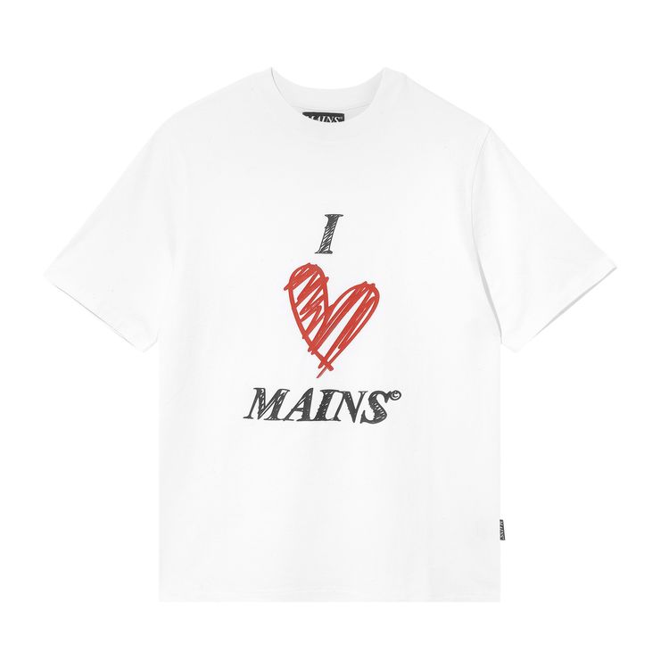 MAINS I Love MAINS T Shirt White