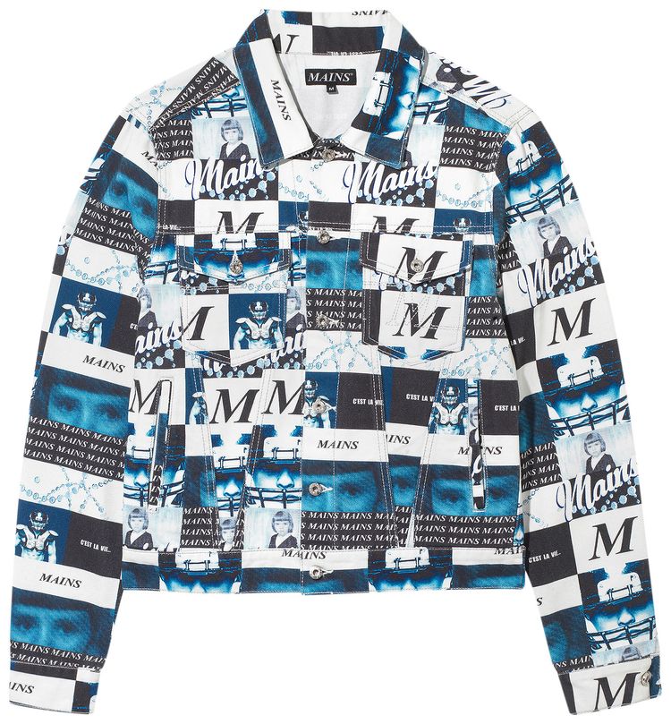 MAINS Yearbook Denim Jacket BlueWhite