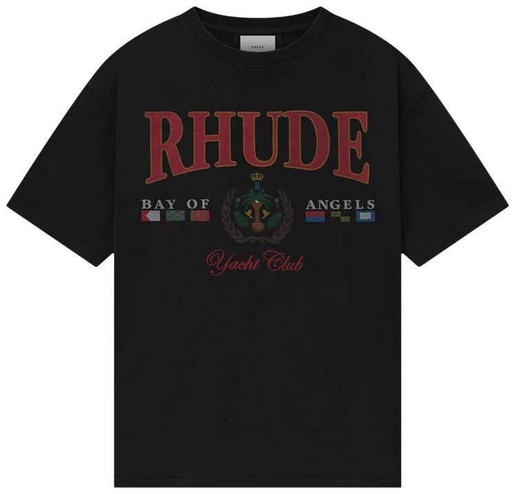 Rhude Bay Of Angels Yacht Tee Vintage Black