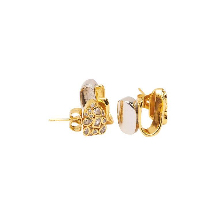 Medea Erin Taylor Hoops Earrings Gold Platinum