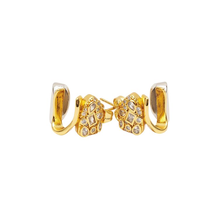 Medea Erin Taylor Hoops Earrings Gold Platinum