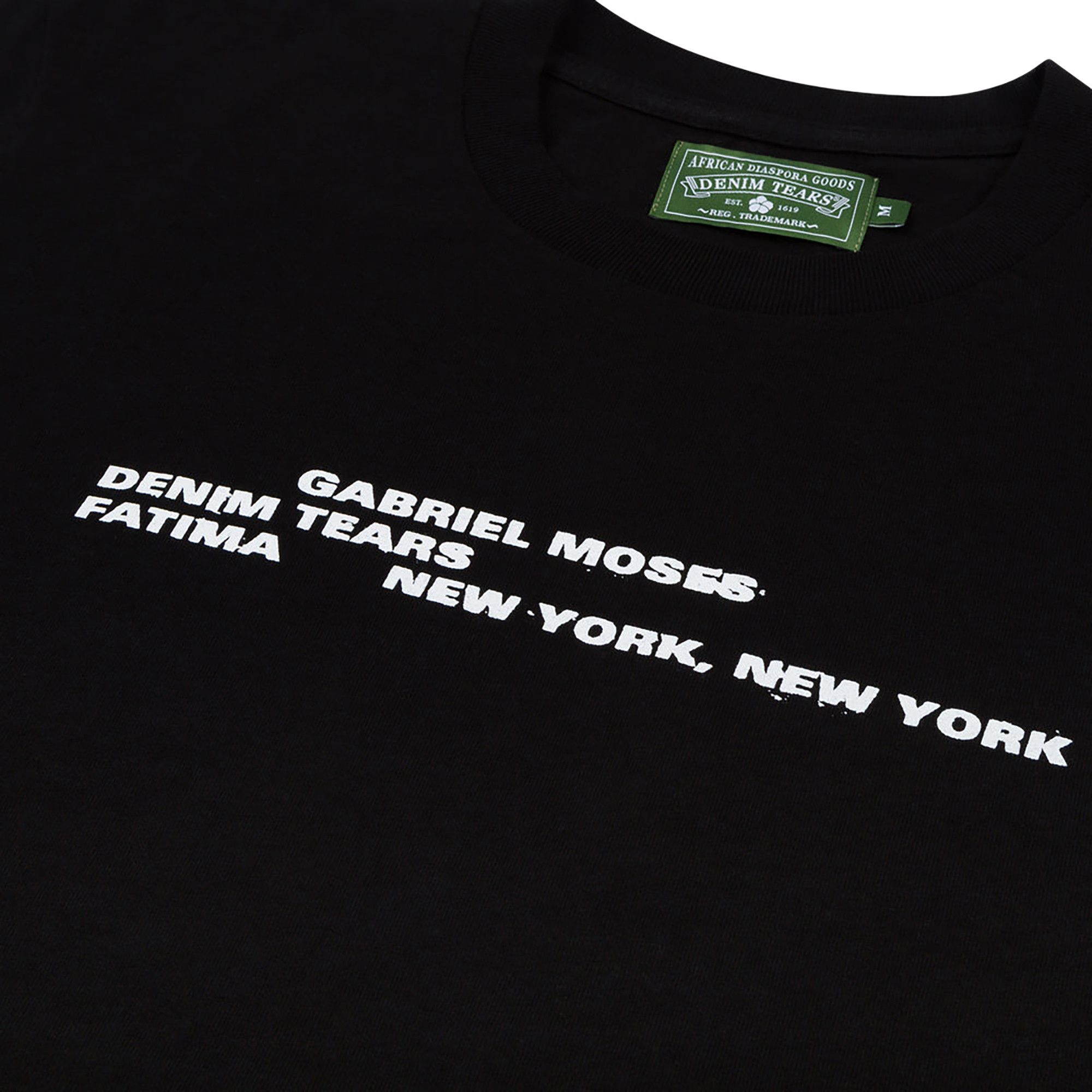 Buy Denim Tears x Gabriel Moses Fatima Tee 'Black' - FW24TSS053 | GOAT