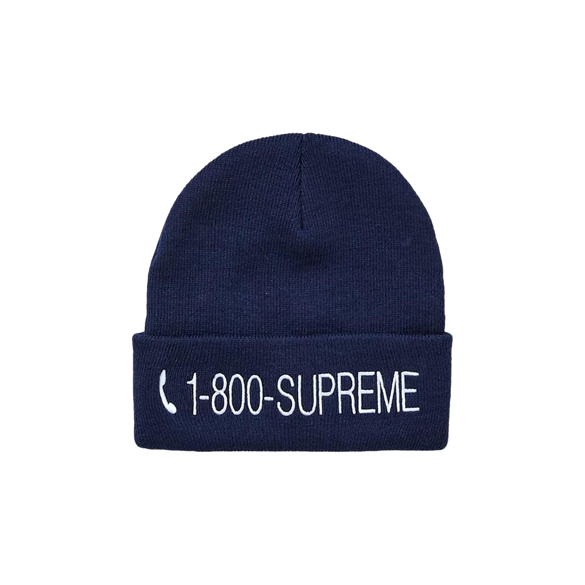 Buy Supreme 1-800 Beanie 'Navy' - FW19BN33 NAVY | GOAT