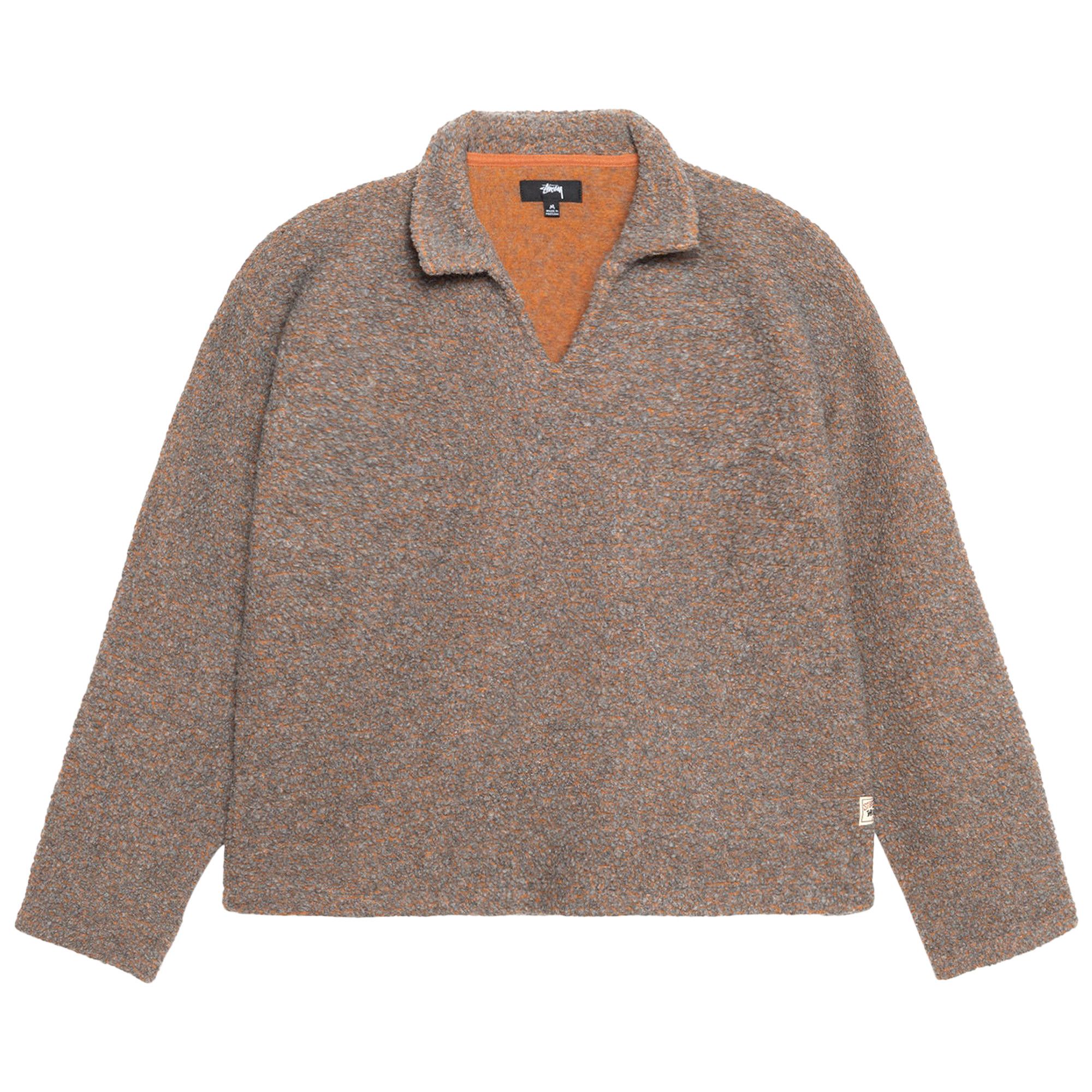 トップス stussy WOOL BLEND SHERPA PULLOVER Wool Blend Sherpa Mock in Tan