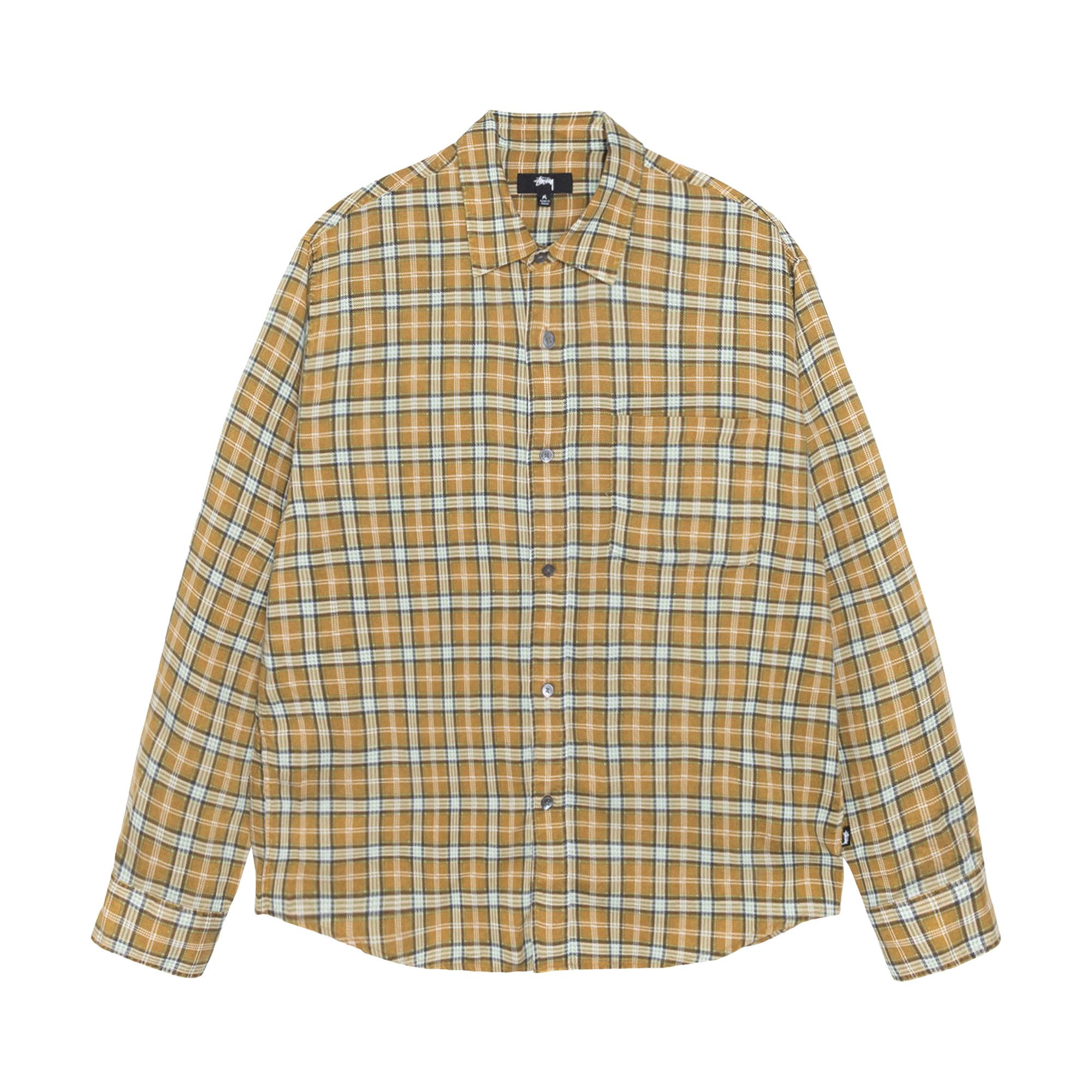 Buy Stussy Matthew Shirt Printed Plaid 'Gold' - 1110328 GOLD | GOAT