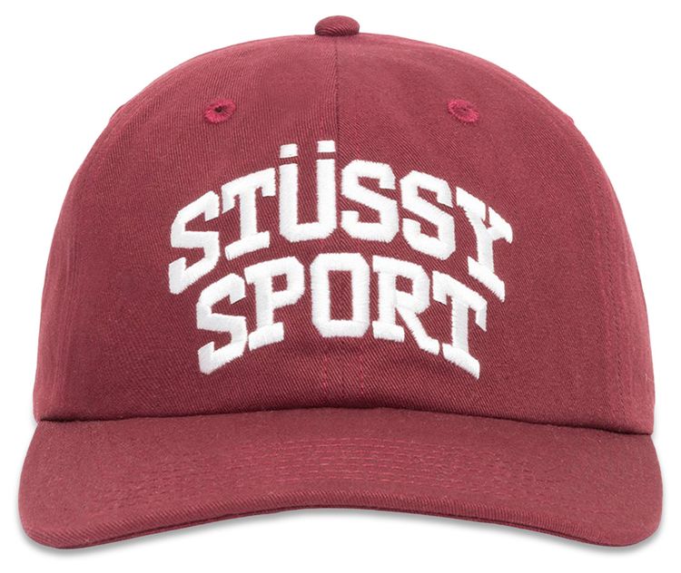 Stussy Mid Depth Sport Snapback Maroon