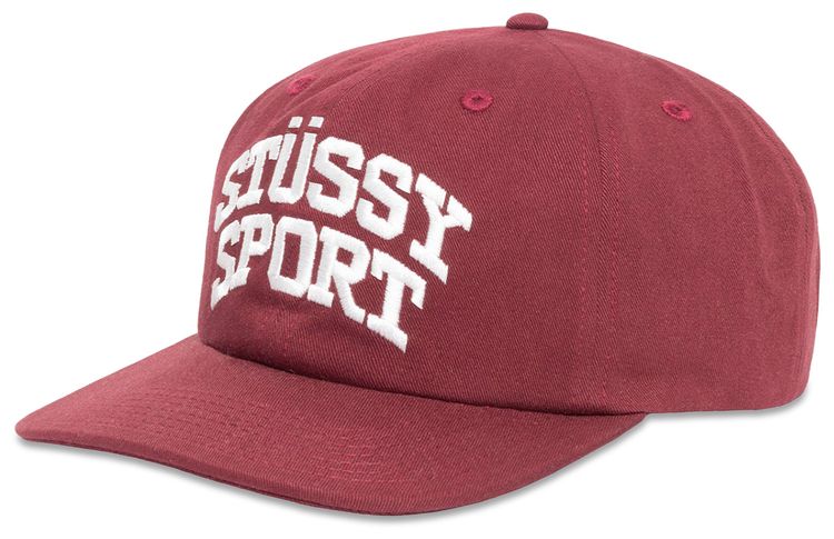 Stussy Mid Depth Sport Snapback Maroon