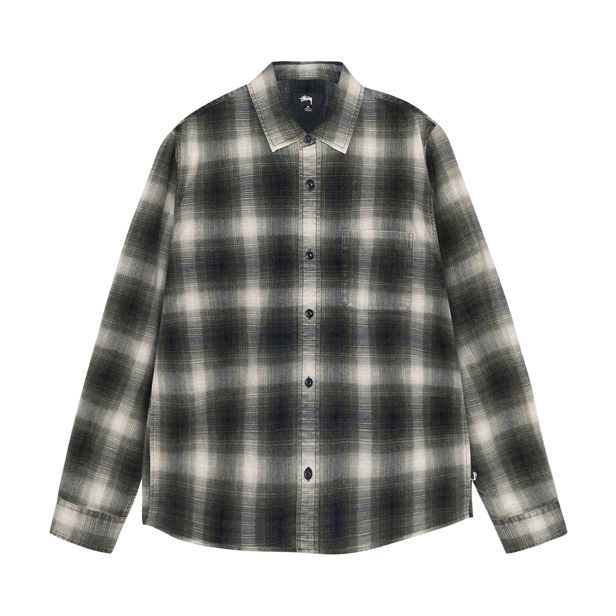 Buy Stussy Rocco Flannel Plaid Shirt 'Grey' - 1110343 GREY | GOAT