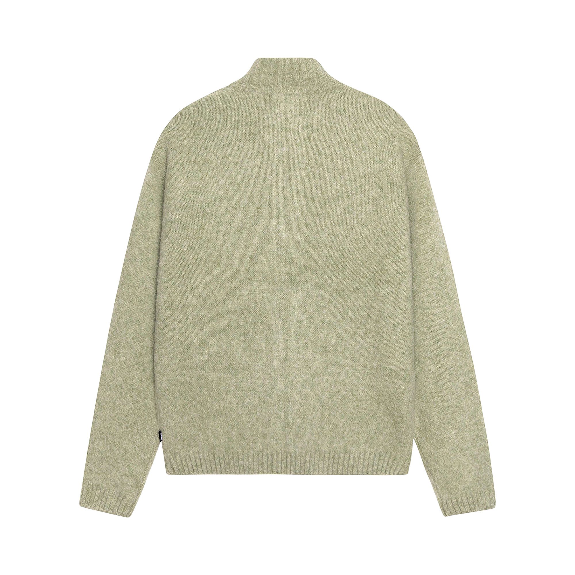 Buy Stussy Full Zip Brushed Merino Sweater 'Sage' - 117248