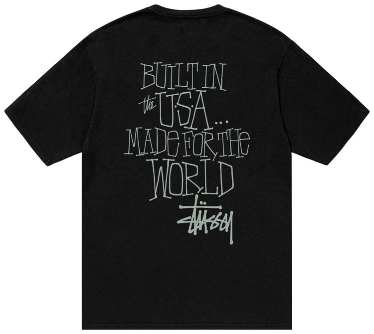 Stussy Built In USA Tee Pigment Dyed Black