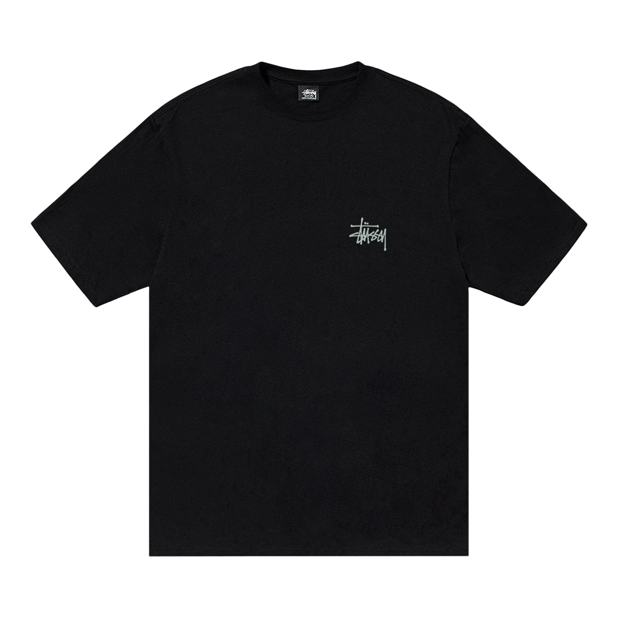 Buy Stussy Built In USA Tee Pigment Dyed 'Black' - 1905059