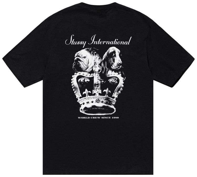 Stussy Dog Crown Tee Black