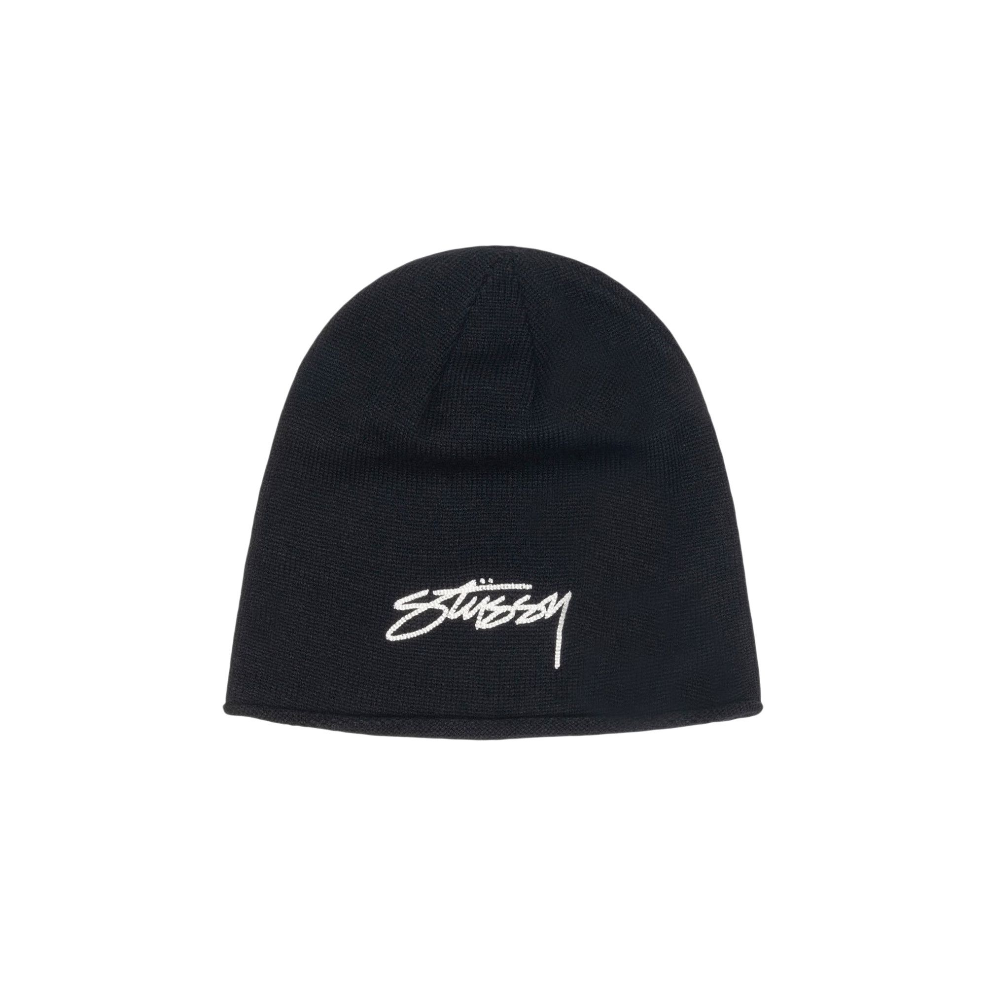 Buy Stussy Skullcap Chain Stitch Rolled Edge 'Black' - 1321207