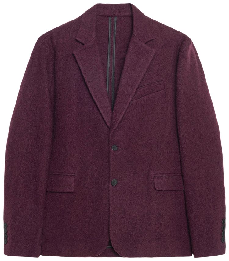 Stussy Blazer Textured Wool Wine