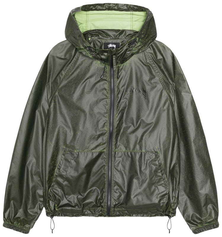 Stussy Beach Shell Cracked Ripstop Lime