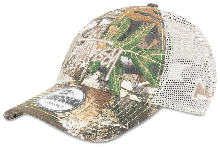 Stussy New Era 9TWENTY Basic Trucker Real Tree Edge